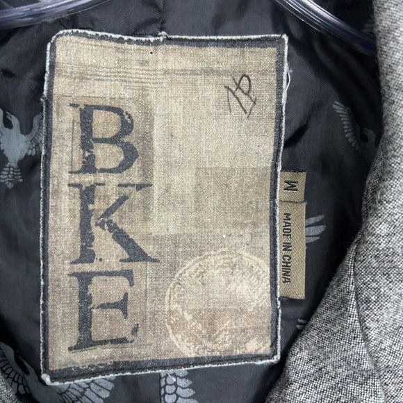 Buckle BKE Jacket Mens Medium Gray Wool Blend Western Cowboy Lined Snap And Zip - Picture 9 of 16